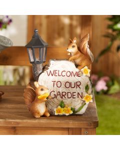 SOLAR WELCOME TO OUR GARDEN SQUIRRELS