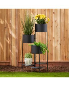3-TIER BARREL BUCKET PLANT STAND