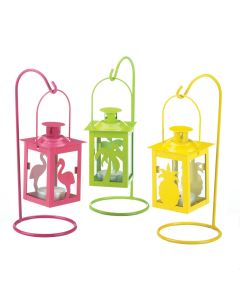 SET OF 3 TROPICAL MINI LANTERNS