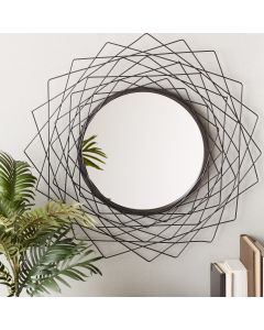 GEOMETRIC BLACK WALL MIRROR