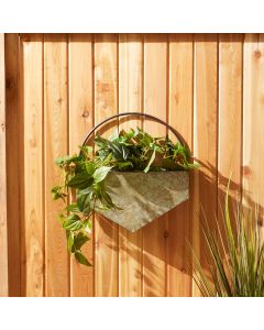 DIAMOND GALVANIZED WALL PLANTER