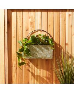 RECTANGLE GALVANIZED WALL PLANTER