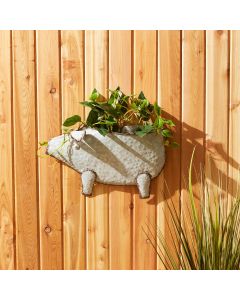 PIG GALVANIZED WALL PLANTER